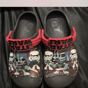 CROCS Kids Star Wars Slippers - Black and Red